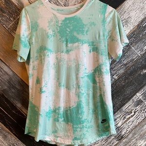 Nike Teal and White Shirt